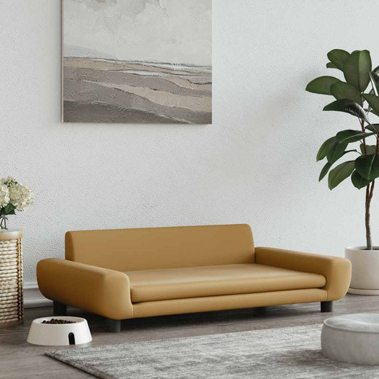 Lettino per Cani Marrone 100x54x33 cm in Velluto | homemem39