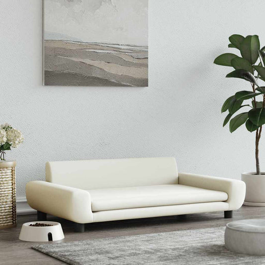 Lettino per Cani Crema 100x54x33 cm in Velluto | homemem39
