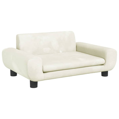 Lettino per Cani Crema 70x45x33 cm in Velluto | homemem39