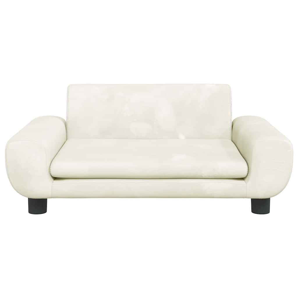 Lettino per Cani Crema 70x45x33 cm in Velluto | homemem39