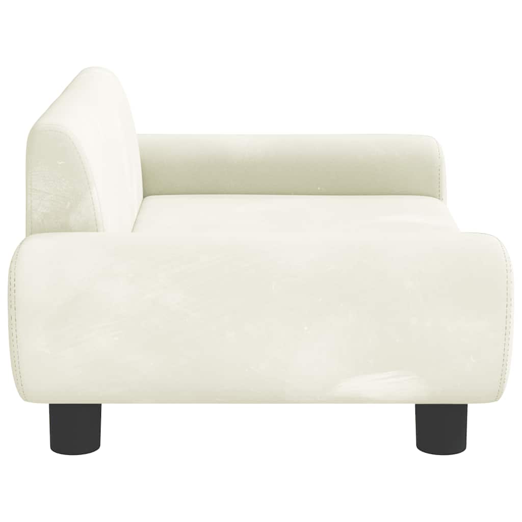 Lettino per Cani Crema 70x45x33 cm in Velluto
