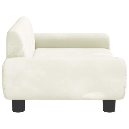 Lettino per Cani Crema 70x45x33 cm in Velluto