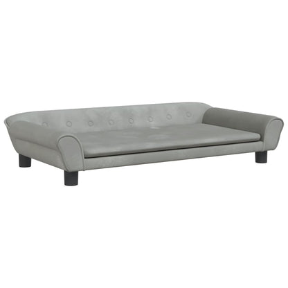 Lettino per Cani Grigio Chiaro 100x50x21 cm in Velluto - homemem39