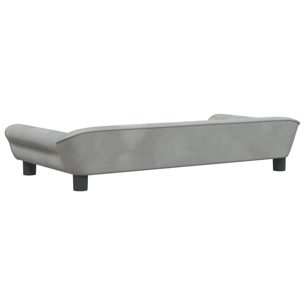 Lettino per Cani Grigio Chiaro 100x50x21 cm in Velluto - homemem39