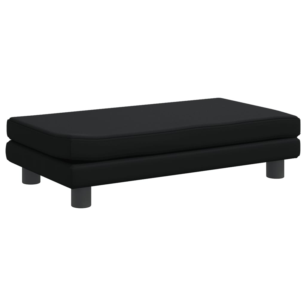 Dog Bed with Extension Black 100x50x30 cm in Faux Leather