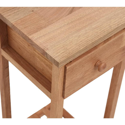 Tavolino con Cassetto 25x25x60 cm Legno Massello di Noce | homemem39