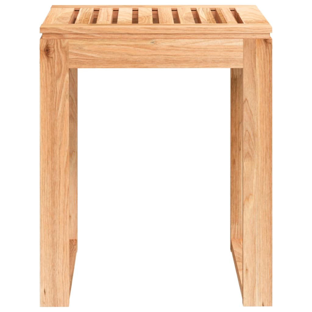 Sgabello da Bagno 40x30x46 cm in Legno Massello di Noce - homemem39