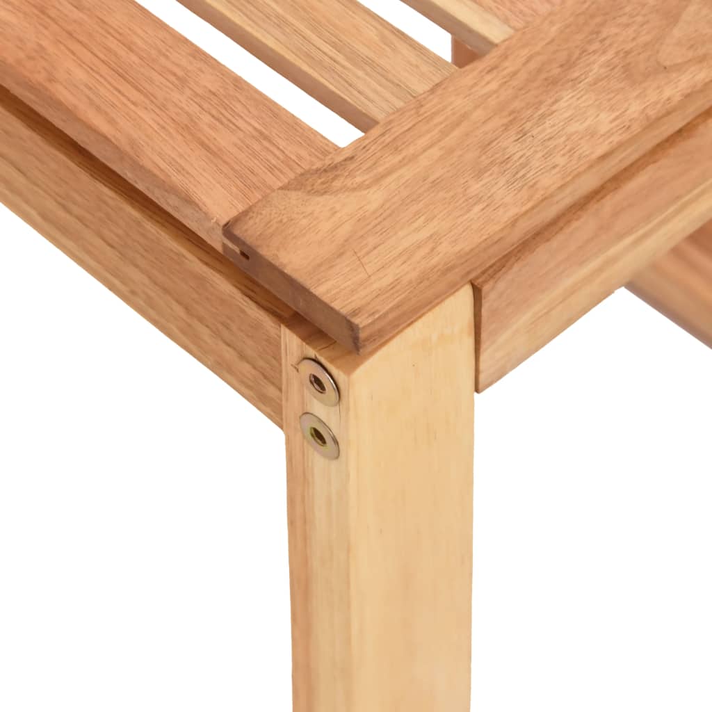 Sgabello da Bagno 40x30x46 cm in Legno Massello di Noce - homemem39