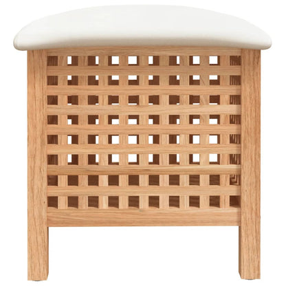 Sgabello da Bagno 48x47,5x52 cm in Legno Massello di Noce | homemem39