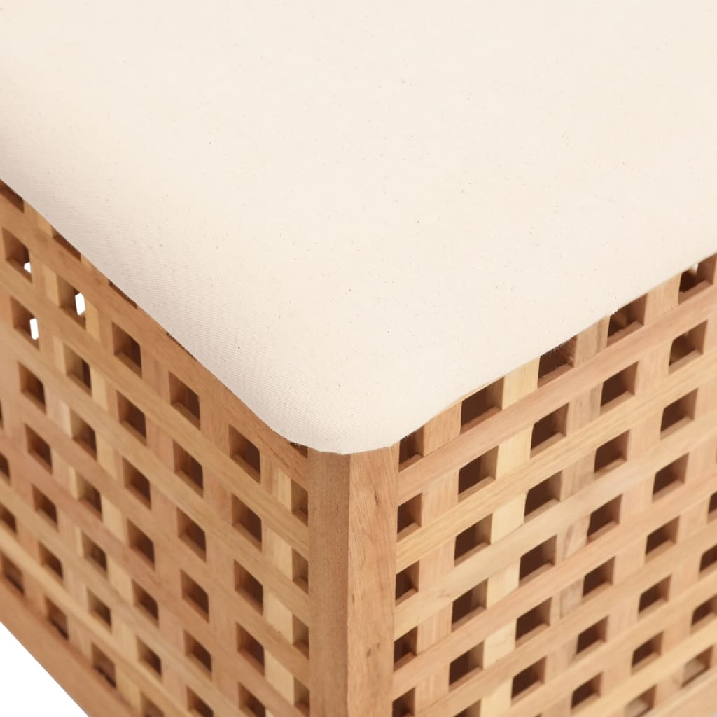 Sgabello da Bagno 48x47,5x52 cm in Legno Massello di Noce | homemem39
