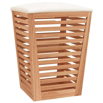 Sgabello da Bagno 40,5x40,5x56 cm in Legno Massello di Noce | homemem39