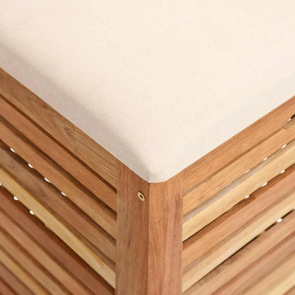 Sgabello da Bagno 40,5x40,5x56 cm in Legno Massello di Noce | homemem39