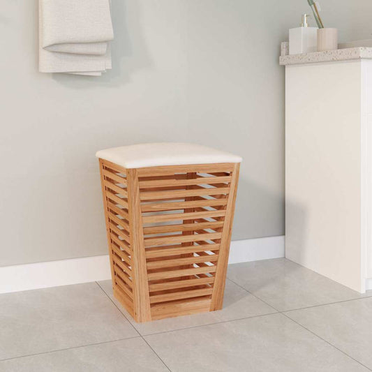 Sgabello da Bagno 40,5x40,5x56 cm in Legno Massello di Noce | homemem39