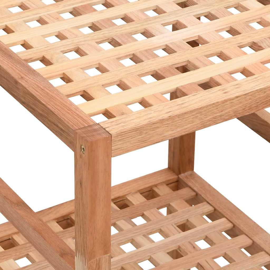 Scaffale da Bagno 35,5x35,5x79 cm in Legno Massello di Noce | homemem39
