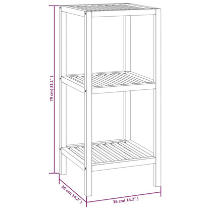 Scaffale da Bagno 36x36x79 cm in Legno Massello di Noce