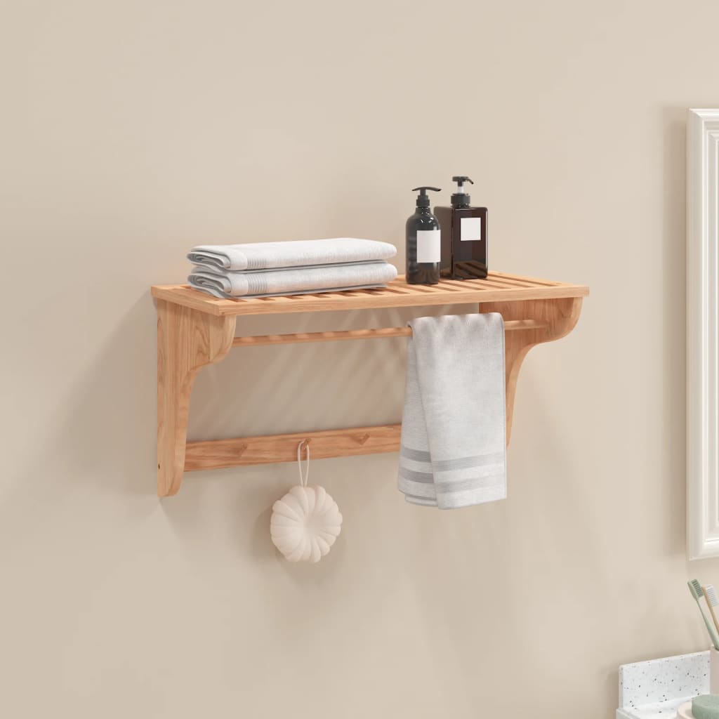 Towel holder 60x30x35 cm in solid walnut wood