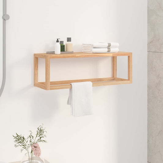 Towel holder 60x20x20 cm in solid walnut wood