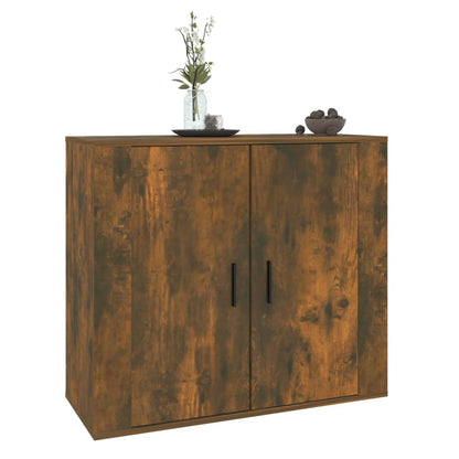 Credenza Rovere Fumo 80x33x70 cm in Legno Multistrato - homemem39