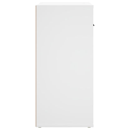Credenza Bianca 80x33x70 cm in Legno Multistrato