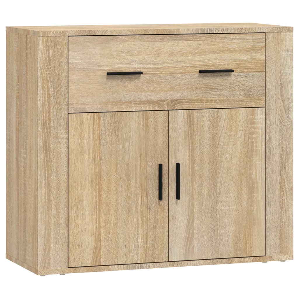 Credenza Rovere Sonoma 80x33x70 cm in Legno Multistrato