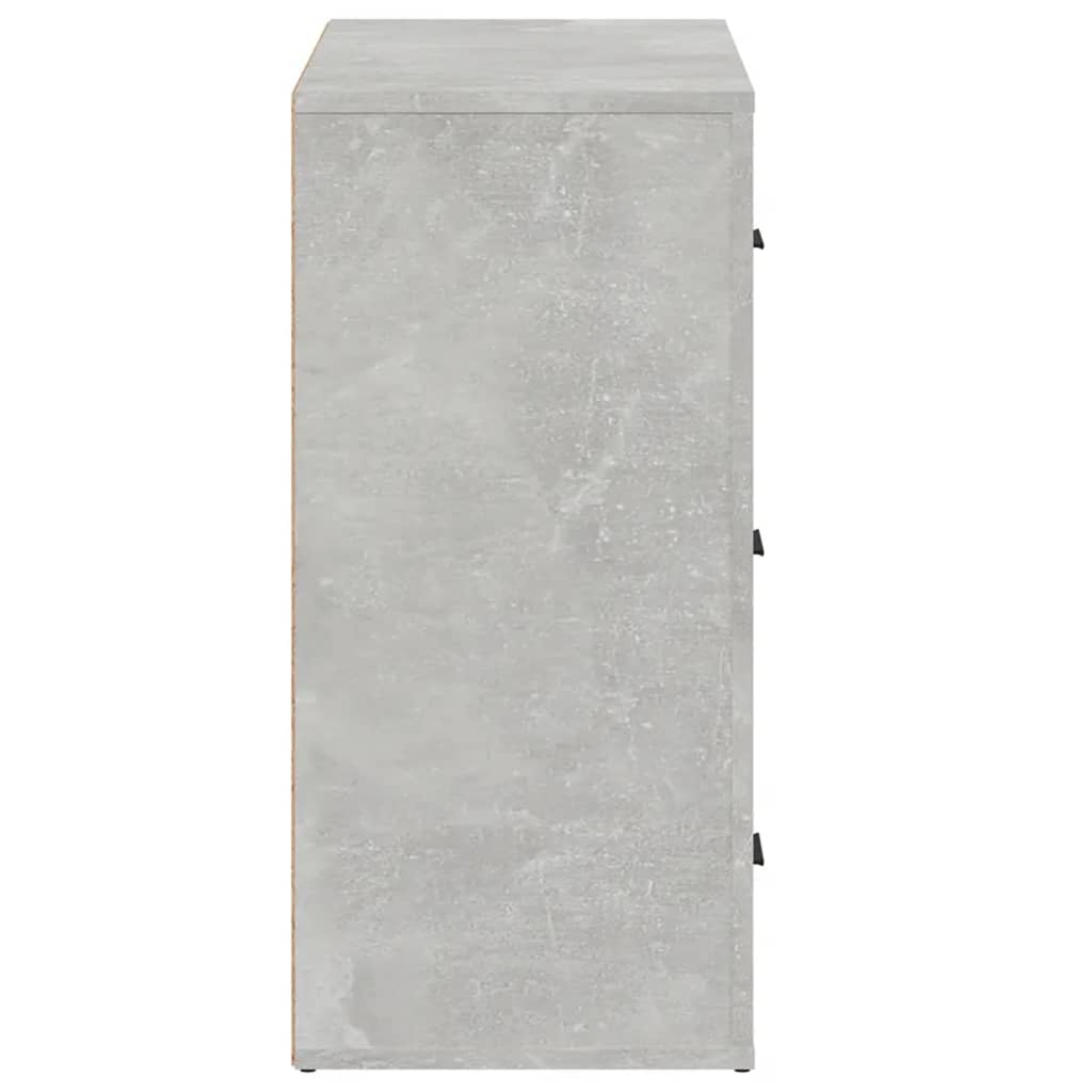 Credenza Grigio Cemento 80x33x70 cm in Legno Multistrato