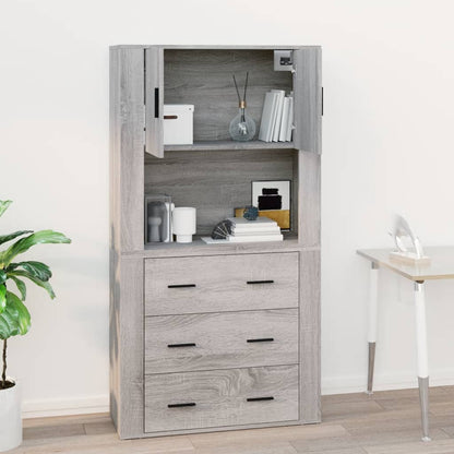 Mobile Pensile Grigio Sonoma 80x33x80 cm in Legno Multistrato