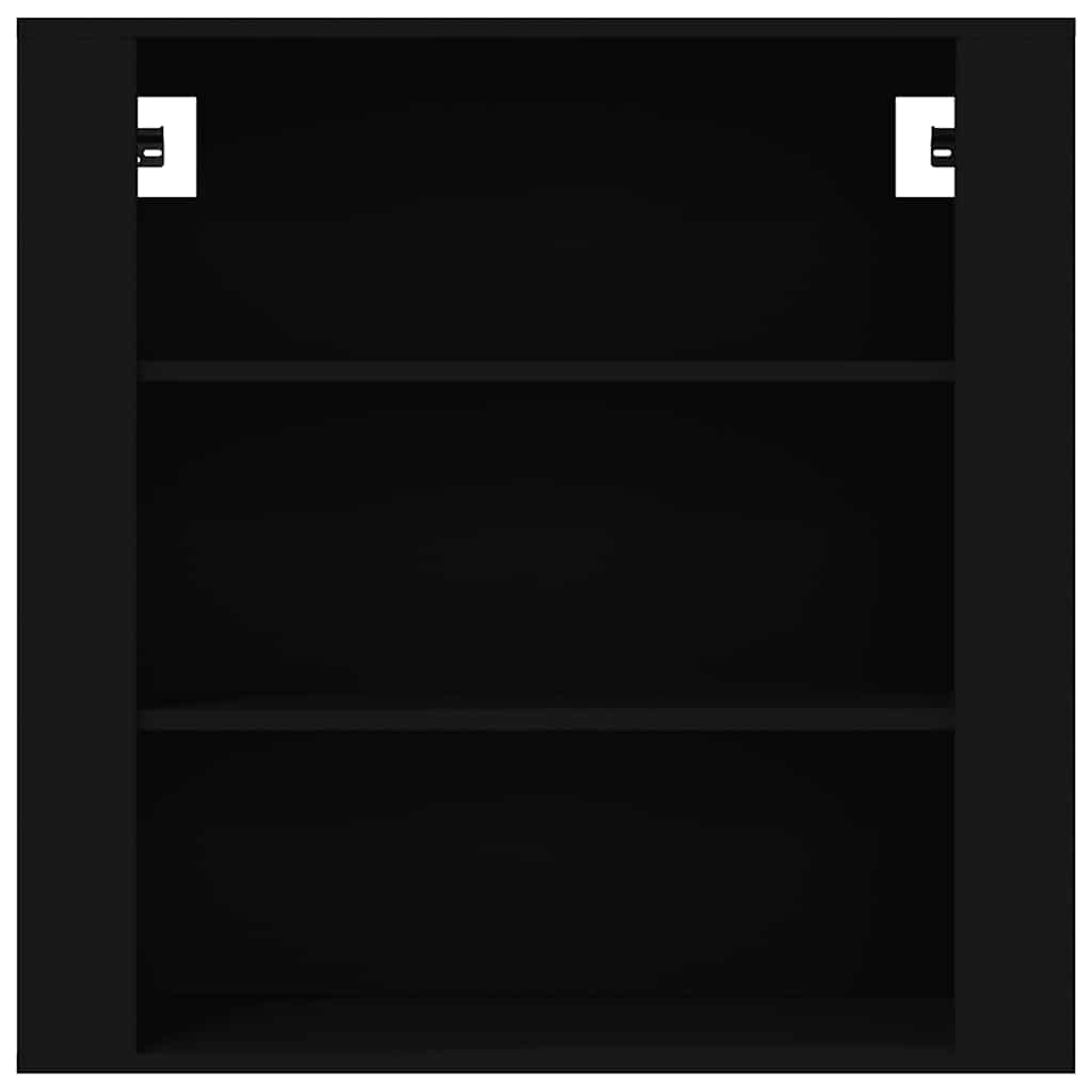Mobile a Parete Nero 80x33x80 cm in Legno Multistrato