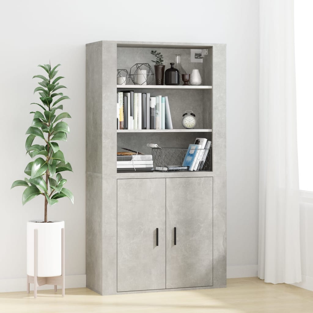 Mobile a Parete Grigio Cemento 80x33x80 cm in Legno Multistrato - homemem39