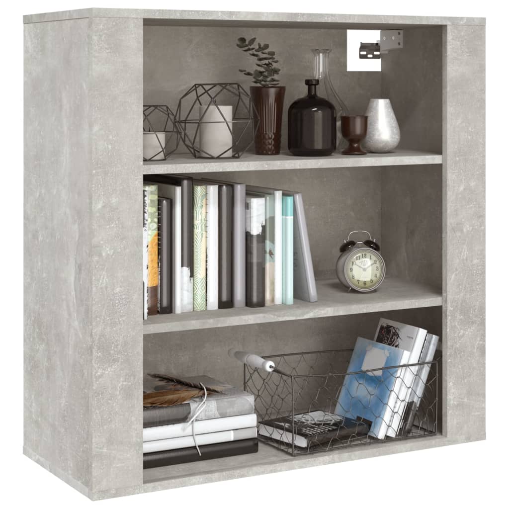 Mobile a Parete Grigio Cemento 80x33x80 cm in Legno Multistrato - homemem39