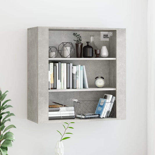 Mobile a Parete Grigio Cemento 80x33x80 cm in Legno Multistrato - homemem39