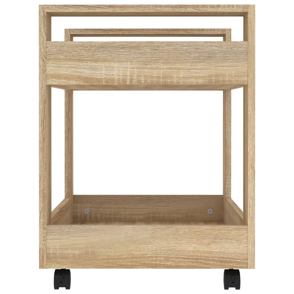 Carrello Scrivania rovere sonoma 60x45x60 cm Legno Multistrato | homemem39