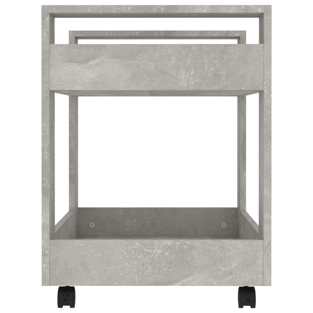 Carrello Scrivania Grigio cemento 60x45x60 cm Legno Multistrato - homemem39