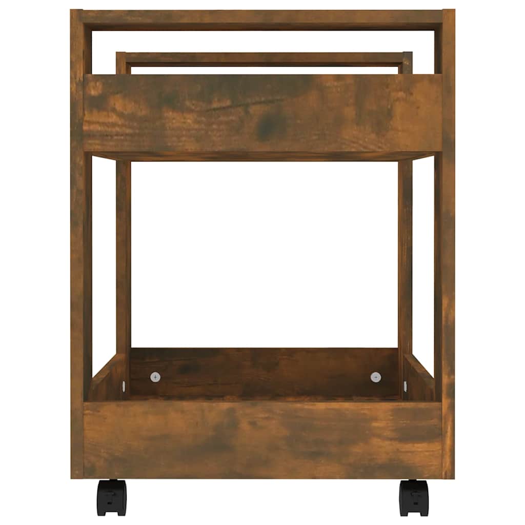 Carrello Scrivania rovere fumo 60x45x60 cm Legno Multistrato