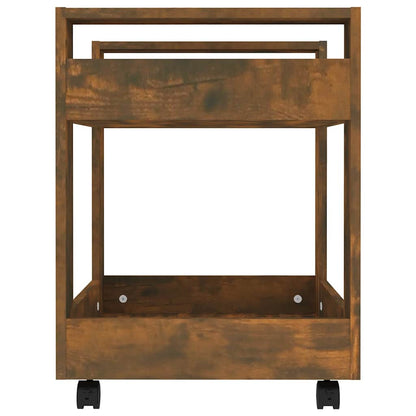 Carrello Scrivania rovere fumo 60x45x60 cm Legno Multistrato