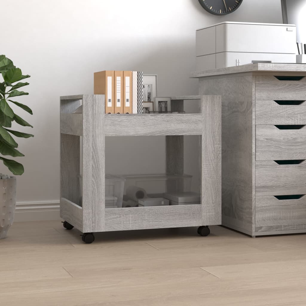 Carrello Scrivania Grigio Sonoma 60x45x60 cm Legno Multistrato - homemem39