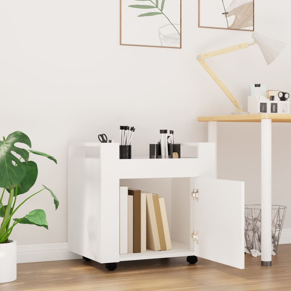 Carrello per Scrivania bianco 60x45x60 cm in Legno Multistrato - homemem39