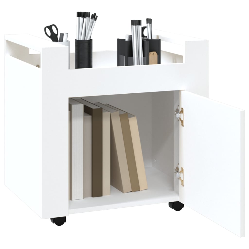 Carrello per Scrivania bianco 60x45x60 cm in Legno Multistrato - homemem39