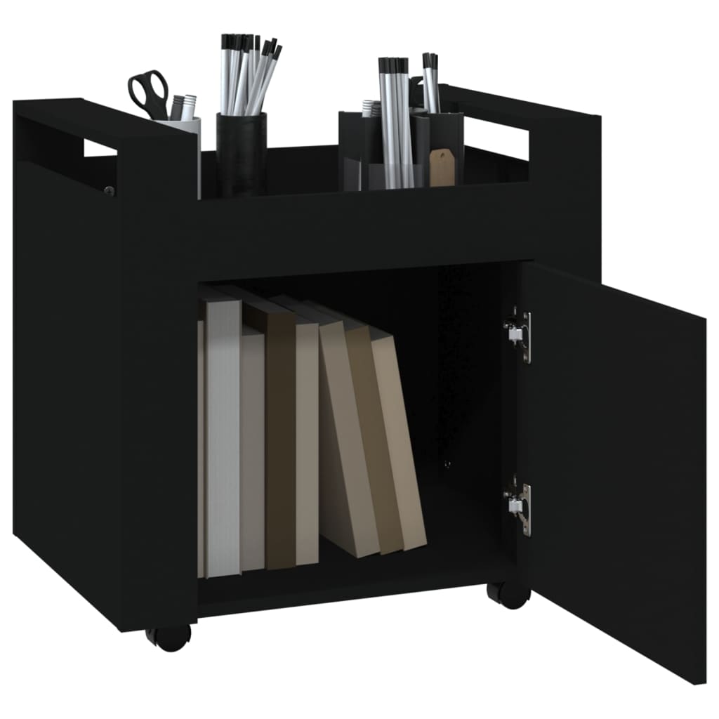 Carrello per Scrivania Nero 60x45x60 cm in Legno Multistrato - homemem39
