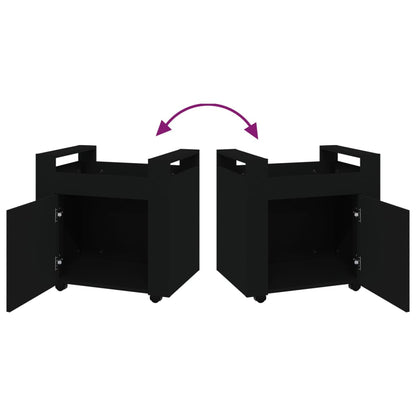 Carrello per Scrivania Nero 60x45x60 cm in Legno Multistrato - homemem39