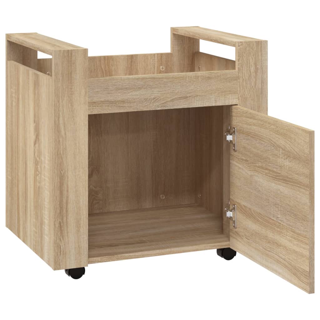 Carrello Scrivania rovere sonoma 60x45x60 cm Legno Multistrato - homemem39