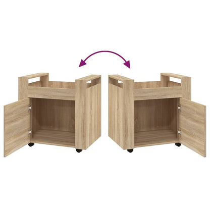 Carrello Scrivania rovere sonoma 60x45x60 cm Legno Multistrato - homemem39