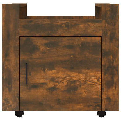 Carrello Scrivania rovere fumo 60x45x60 cm Legno Multistrato - homemem39