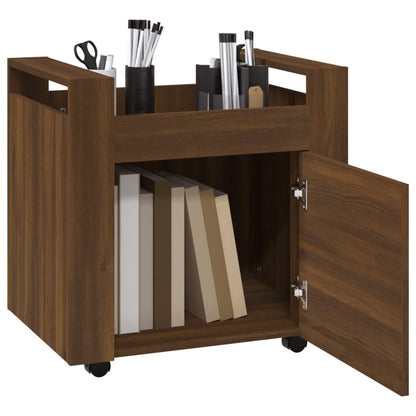 Carrello Scrivania Rovere Marrone 60x45x60 cm Legno Multistrato - homemem39