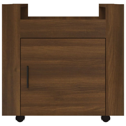 Carrello Scrivania Rovere Marrone 60x45x60 cm Legno Multistrato - homemem39
