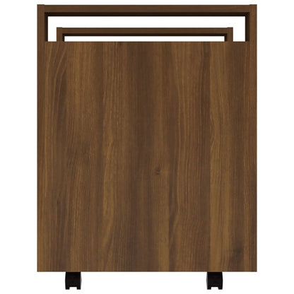Carrello Scrivania Rovere Marrone 60x45x60 cm Legno Multistrato - homemem39