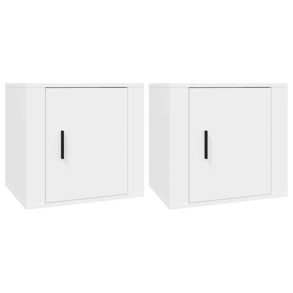 Comodini 2 pz Bianca 50x39x47 cm