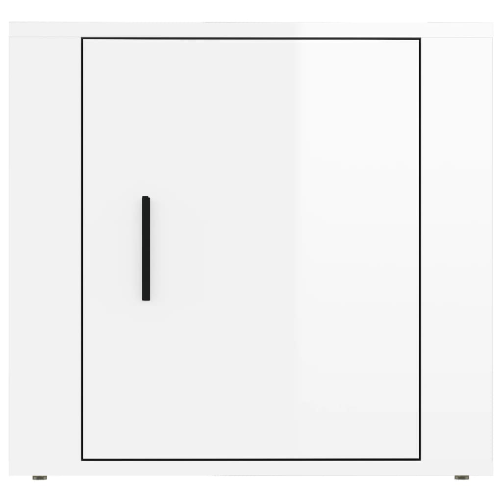 Comodino Bianco Lucido 50x39x47 cm - homemem39
