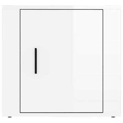 Comodino Bianco Lucido 50x39x47 cm - homemem39