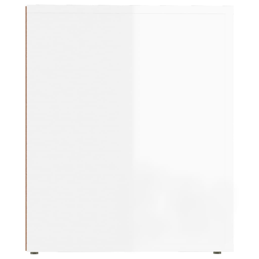 Comodino Bianco Lucido 50x39x47 cm