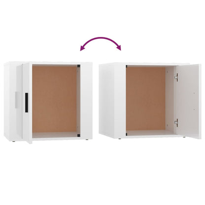 Comodino Bianco Lucido 50x39x47 cm